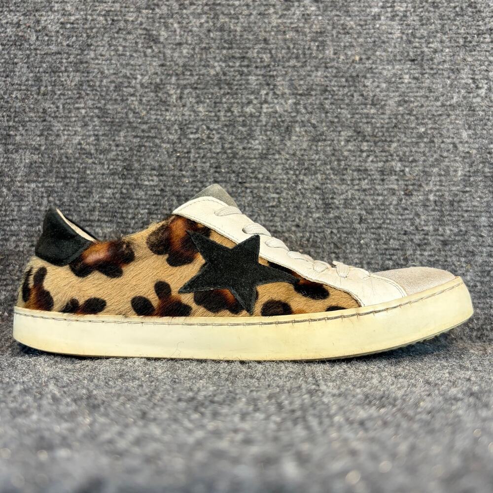 Saint + Sofia Spitalfields Leopard Star Sneakers Suede Leather Low Top Women 7.5